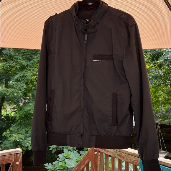 Members Only Black Windbreaker Jacket